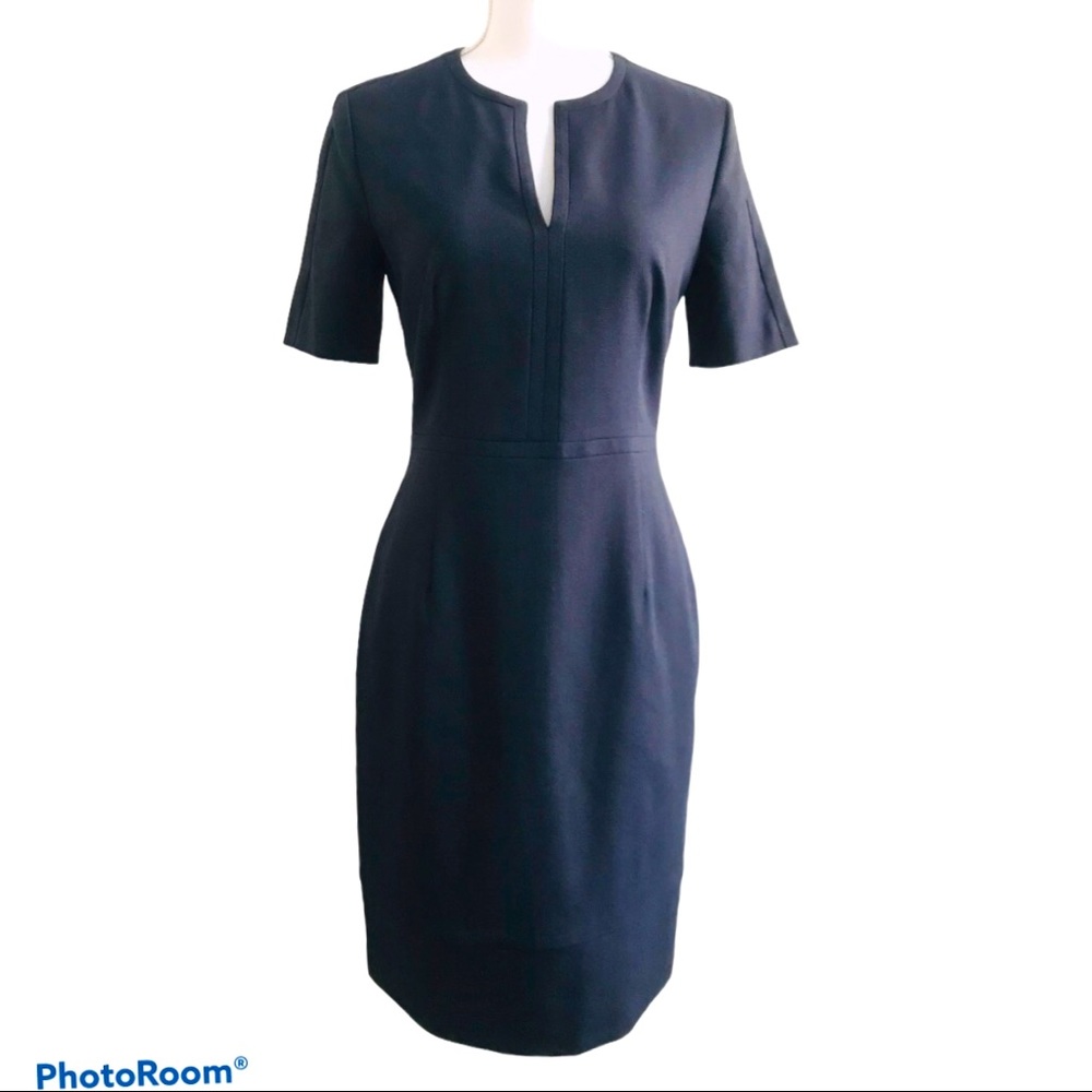 Hugo boss sheath dress navy blue 4